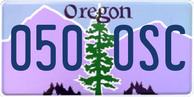 OR license plate 050OSC