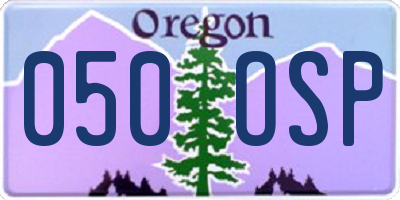 OR license plate 050OSP