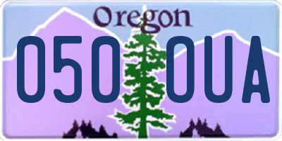 OR license plate 050OUA