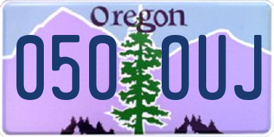 OR license plate 050OUJ