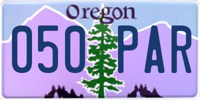 OR license plate 050PAR