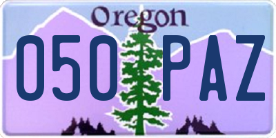 OR license plate 050PAZ
