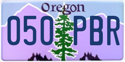 OR license plate 050PBR