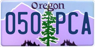 OR license plate 050PCA