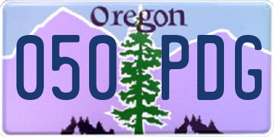OR license plate 050PDG