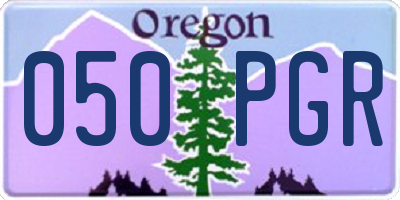 OR license plate 050PGR