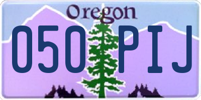 OR license plate 050PIJ