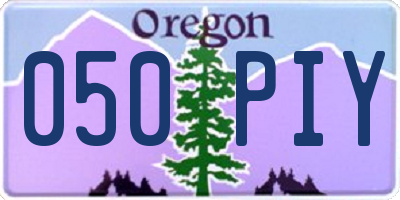 OR license plate 050PIY