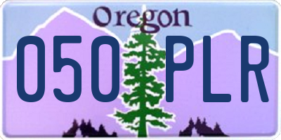 OR license plate 050PLR