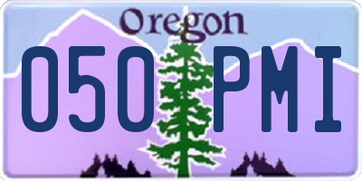 OR license plate 050PMI