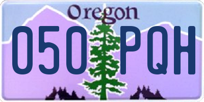 OR license plate 050PQH