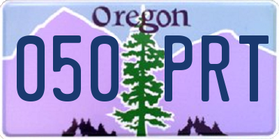 OR license plate 050PRT