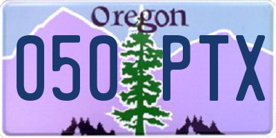 OR license plate 050PTX