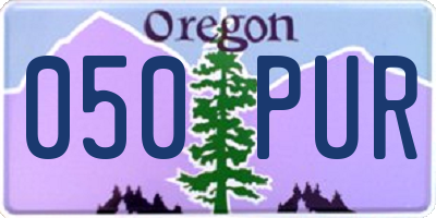 OR license plate 050PUR