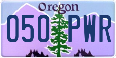 OR license plate 050PWR