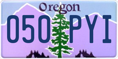 OR license plate 050PYI