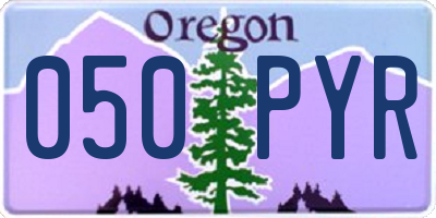 OR license plate 050PYR