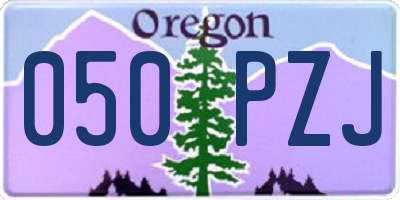 OR license plate 050PZJ