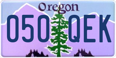 OR license plate 050QEK