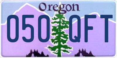 OR license plate 050QFT