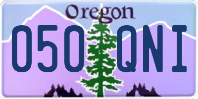 OR license plate 050QNI