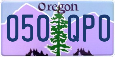 OR license plate 050QPO