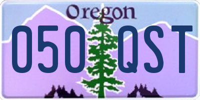 OR license plate 050QST