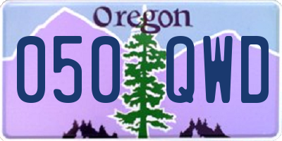 OR license plate 050QWD