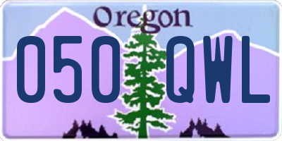 OR license plate 050QWL