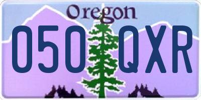 OR license plate 050QXR
