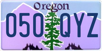 OR license plate 050QYZ