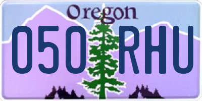 OR license plate 050RHU