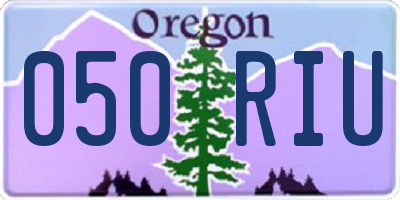 OR license plate 050RIU