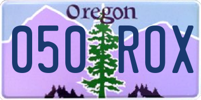 OR license plate 050ROX