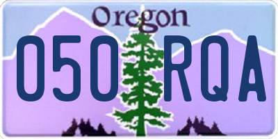 OR license plate 050RQA