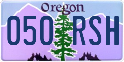 OR license plate 050RSH