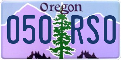 OR license plate 050RSO