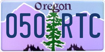 OR license plate 050RTC