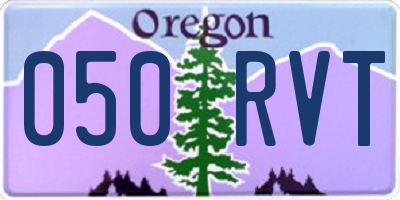OR license plate 050RVT