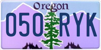 OR license plate 050RYK