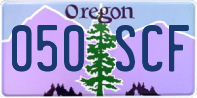 OR license plate 050SCF