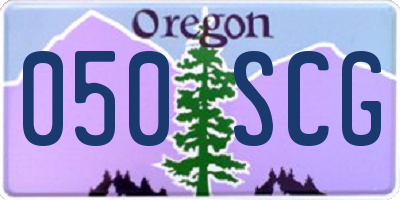 OR license plate 050SCG