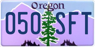 OR license plate 050SFT