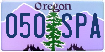 OR license plate 050SPA
