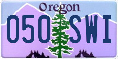 OR license plate 050SWI