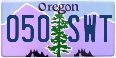 OR license plate 050SWT