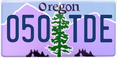 OR license plate 050TDE