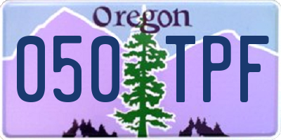 OR license plate 050TPF