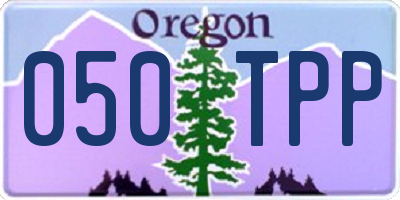 OR license plate 050TPP