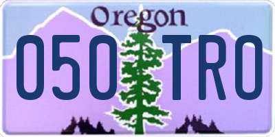OR license plate 050TRO